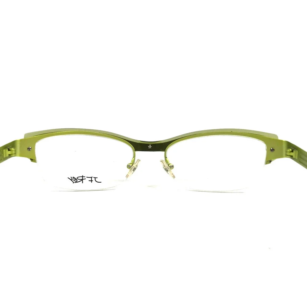 J.F. Rey Eyeglasses Frames JF2551 4040 Green Cat Eye Half Rim 52-18-134